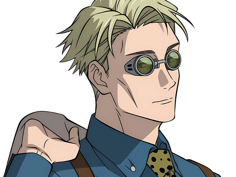 kento nanami jjk jujutsu-kaisen anime manga kentounet exorciste classe-1 homme cheveux-blonds lunettes yeux-marrons