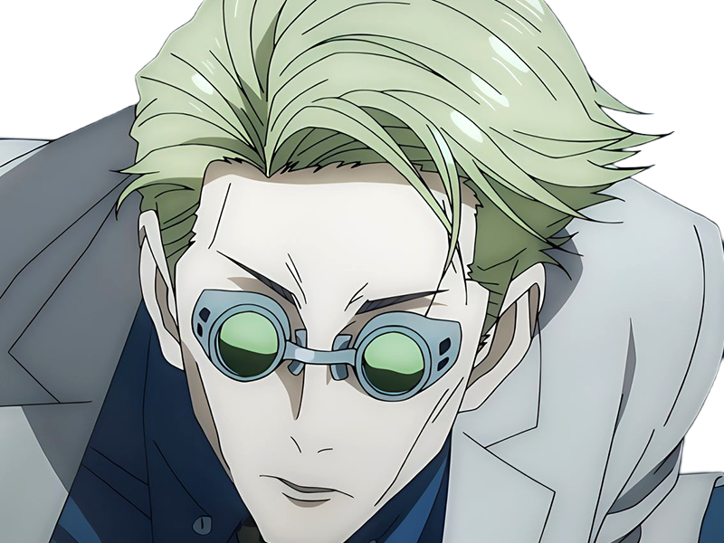Sticker kento nanami jjk jujutsu kaisen anime manga kentounet exorciste classe 1 homme cheveux blonds lunettes yeux marrons par Dark-63