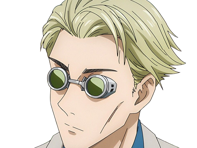 Sticker kento nanami jjk jujutsu kaisen anime manga kentounet exorciste classe 1 homme cheveux blonds lunettes yeux marrons par Dark-63