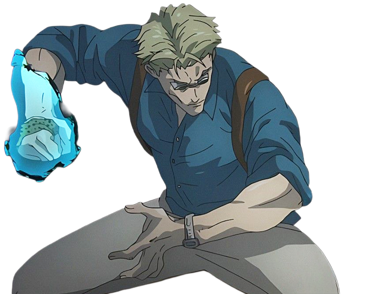 Sticker kento nanami jjk jujutsu kaisen anime manga kentounet exorciste classe 1 homme cheveux blonds lunettes yeux marrons par Dark-63