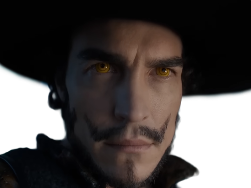 dracule mihawk oeil-de-faucon epeiste one piece live action netflix homme yeux-jaunes cheveux-noirs steven ward sud-africain