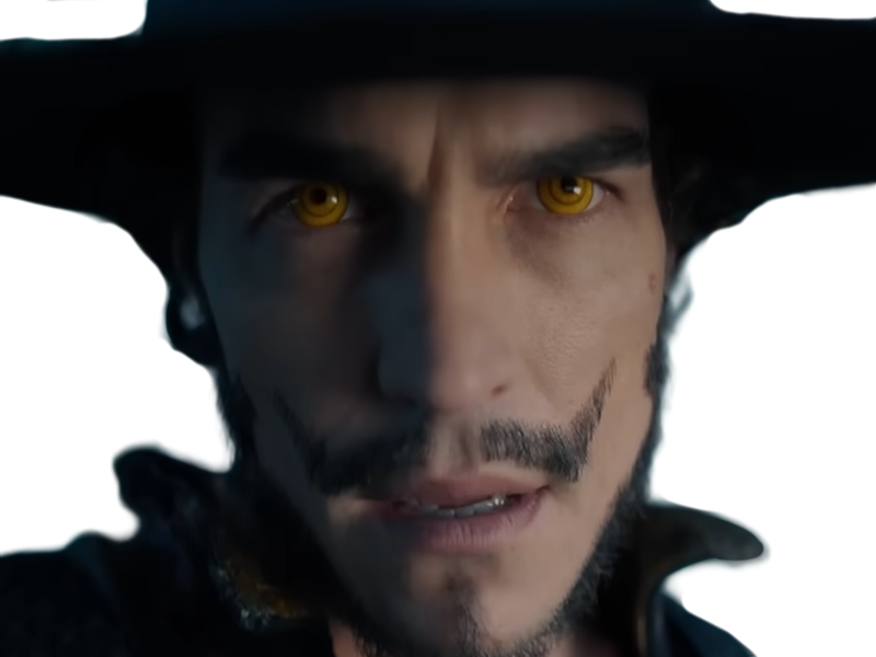 dracule mihawk oeil-de-faucon epeiste one piece live action netflix homme yeux-jaunes cheveux-noirs steven ward sud-africain