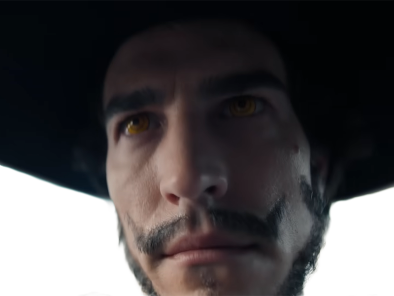 dracule mihawk oeil-de-faucon epeiste one piece live action netflix homme yeux-jaunes cheveux-noirs steven ward sud-africain