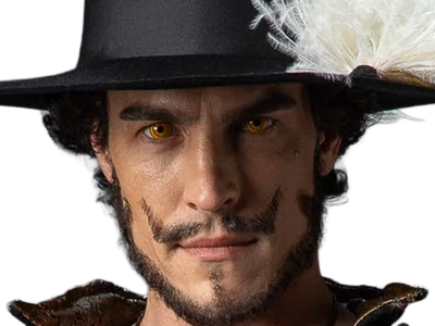 dracule mihawk oeil-de-faucon epeiste one piece live action netflix homme yeux-jaunes cheveux-noirs steven ward sud-africain