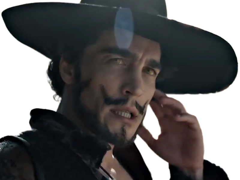 dracule mihawk oeil-de-faucon epeiste one piece live action netflix homme yeux-jaunes cheveux-noirs steven ward sud-africain