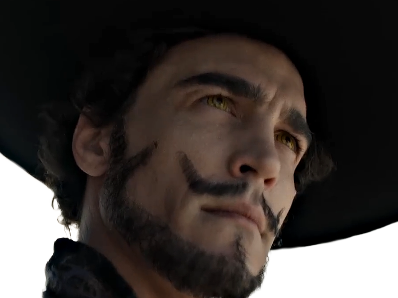 dracule mihawk oeil-de-faucon epeiste one piece live action netflix homme yeux-jaunes cheveux-noirs steven ward sud-africain