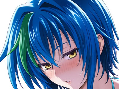 Sticker xenovia quarta demon reincarne etudiante high school dxd anime manga bleus femme waifu par Dark-63