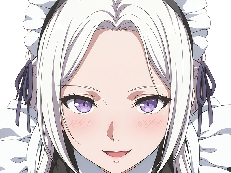 edelgard von-hresvelg edel fire-emblem three-houses fe3h aigles-de-jais imperatrice noble moupe maid apaisante rougie contente souriante
