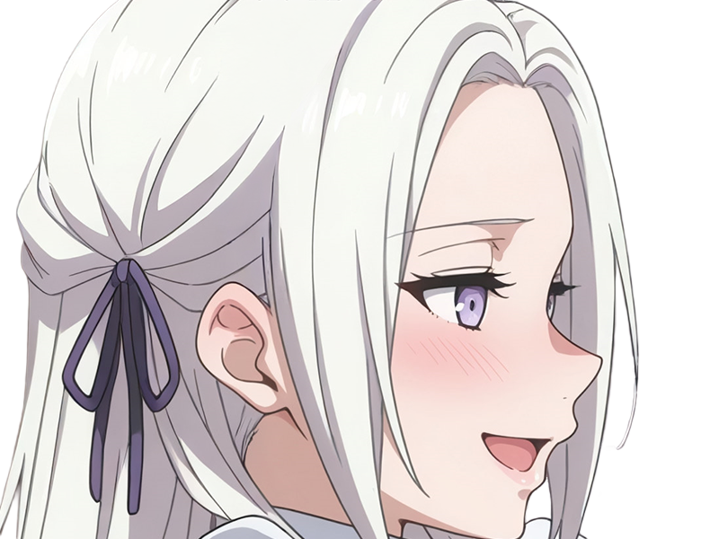 edelgard von-hresvelg edel fire-emblem three-houses fe3h aigles-de-jais imperatrice noble moupe maid profil souriante rougie heureuse