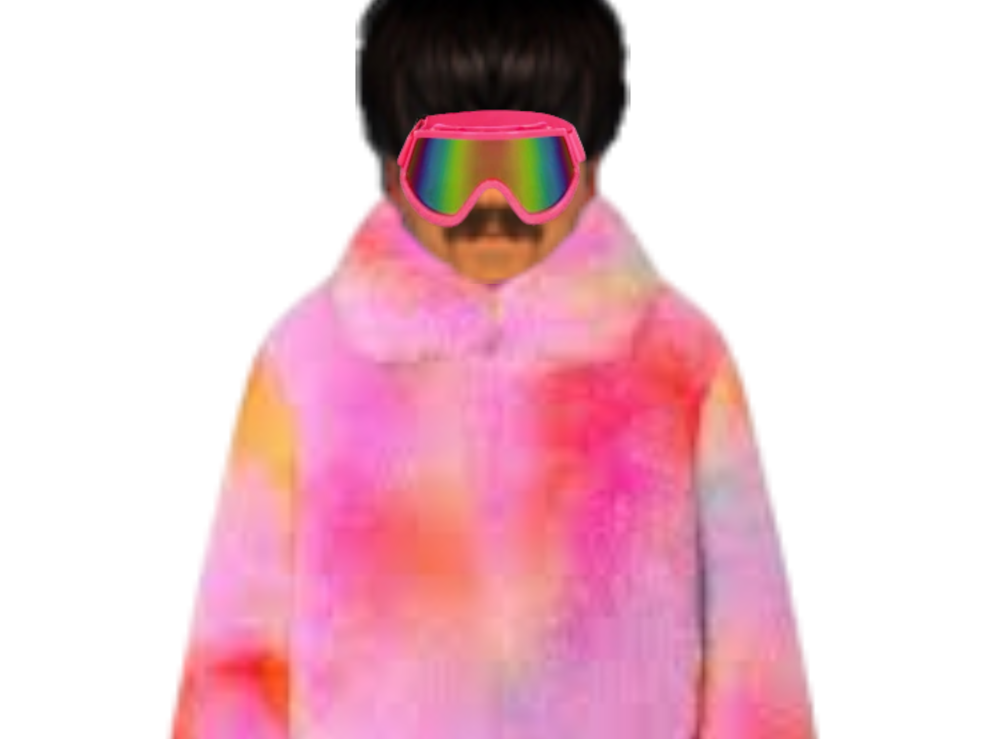 meprisant riche costume coupe bol cheveux golem risitas ekitike fashion week rose mode lunettes ski