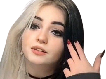 fille bicolore pistolet grunge emo cheveux blonds noirs blase regard vide pan femme meuf knifos