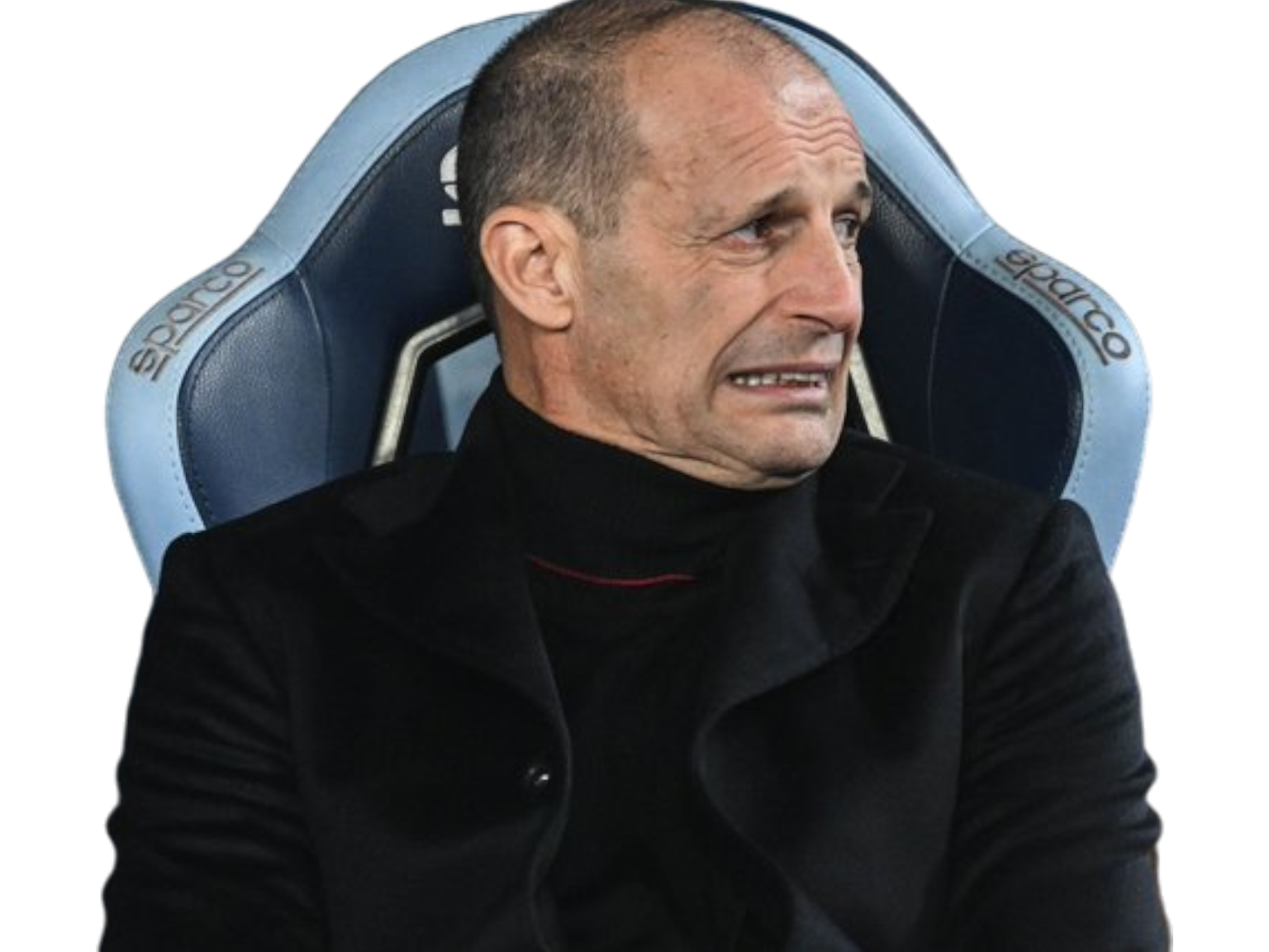 massimiliano allegri entraineur coach italien deg degoute seum abattu ecoeure decu grimace