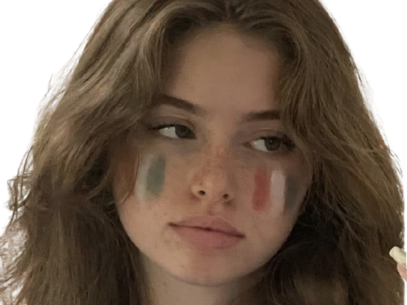 fille italie italienne italien italia drapeau femme meuf maquillage jolie brune yeux bruns flag knifos