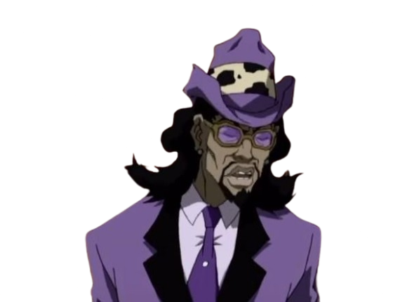 a pimp named slickback proxenete afro americain the boondocks cartoon mac
