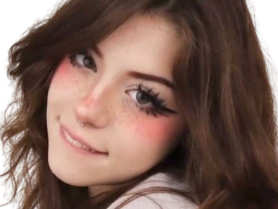 hihi nyah fille femme meuf aww kawaii mignonne girl love amoureuse amour rougit brune knifos