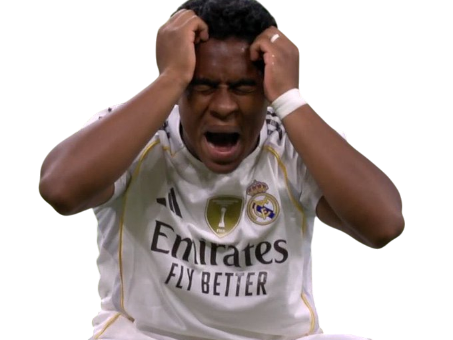 endrick real madrid manchester city pleure chiale crie hurle rage enerve