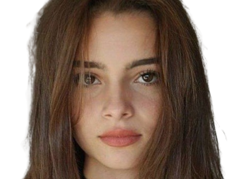 fille brune brunette cheveux bruns femme meuf mignonne visage amoureuse hihi nyah regard percant knifos