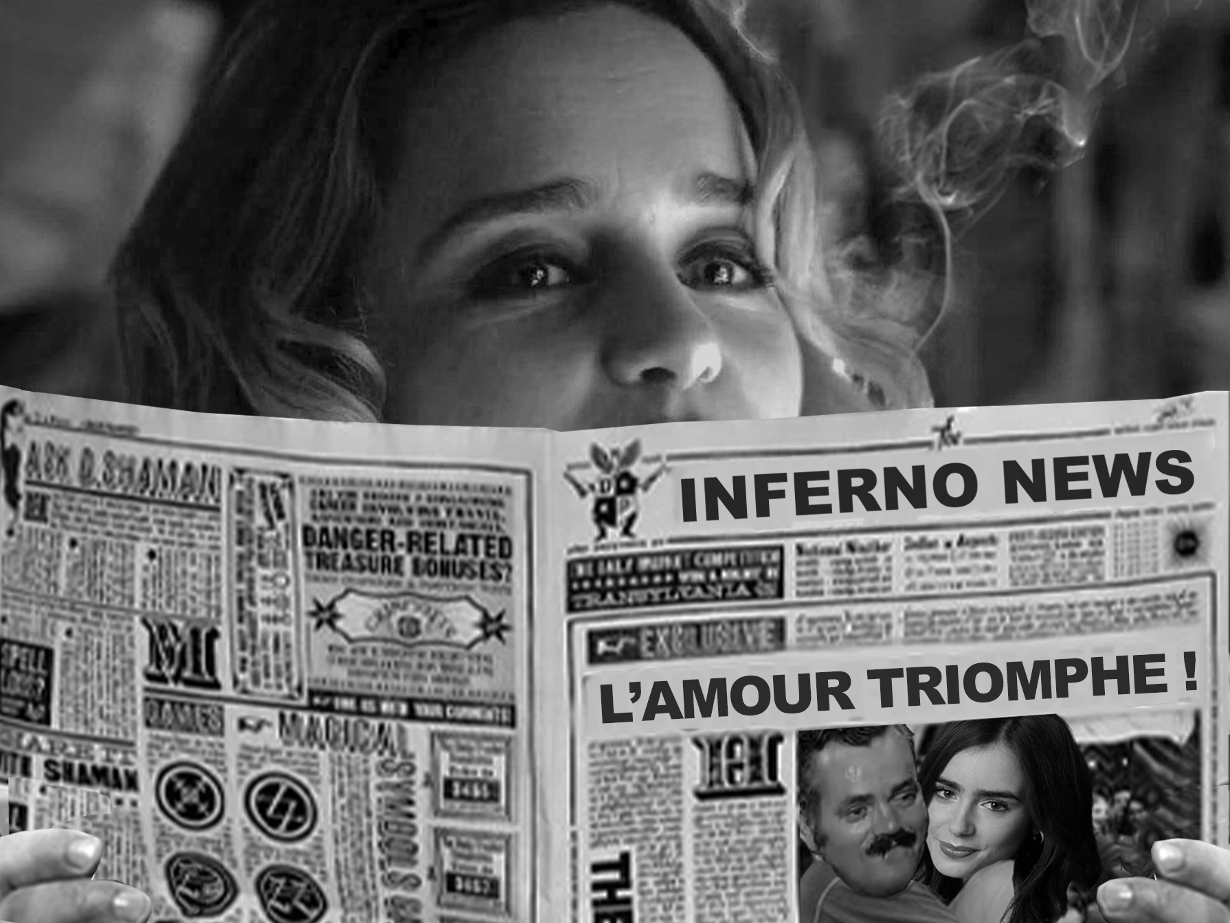 emilia clarke dany noir et blanc fume cigare chirac jacques actrice blonde isobel petite britannique