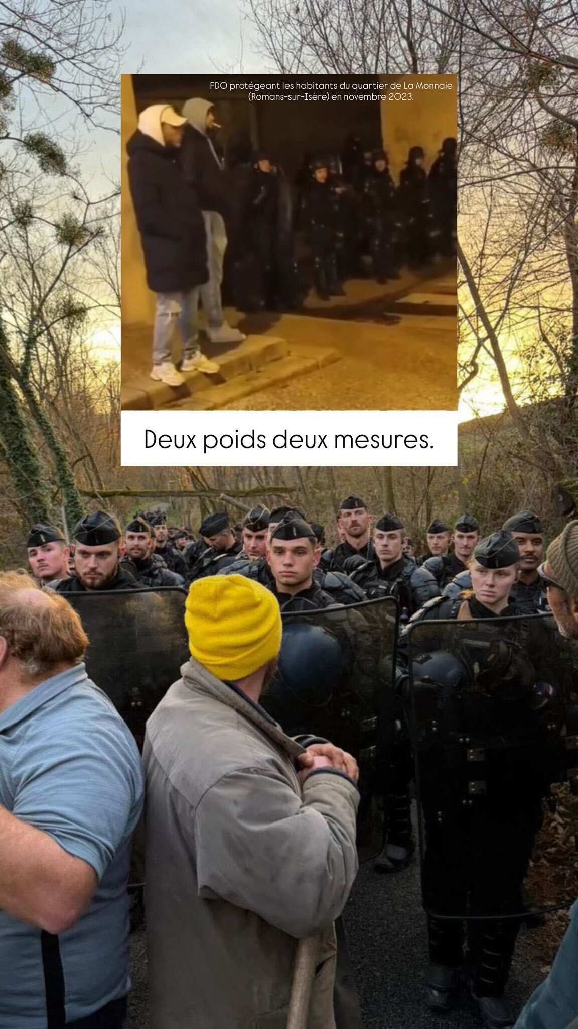 police agriculteur fdo racaille crepol racisme anti blanc macron nwo tyranno anarchie vache contaminee abattage