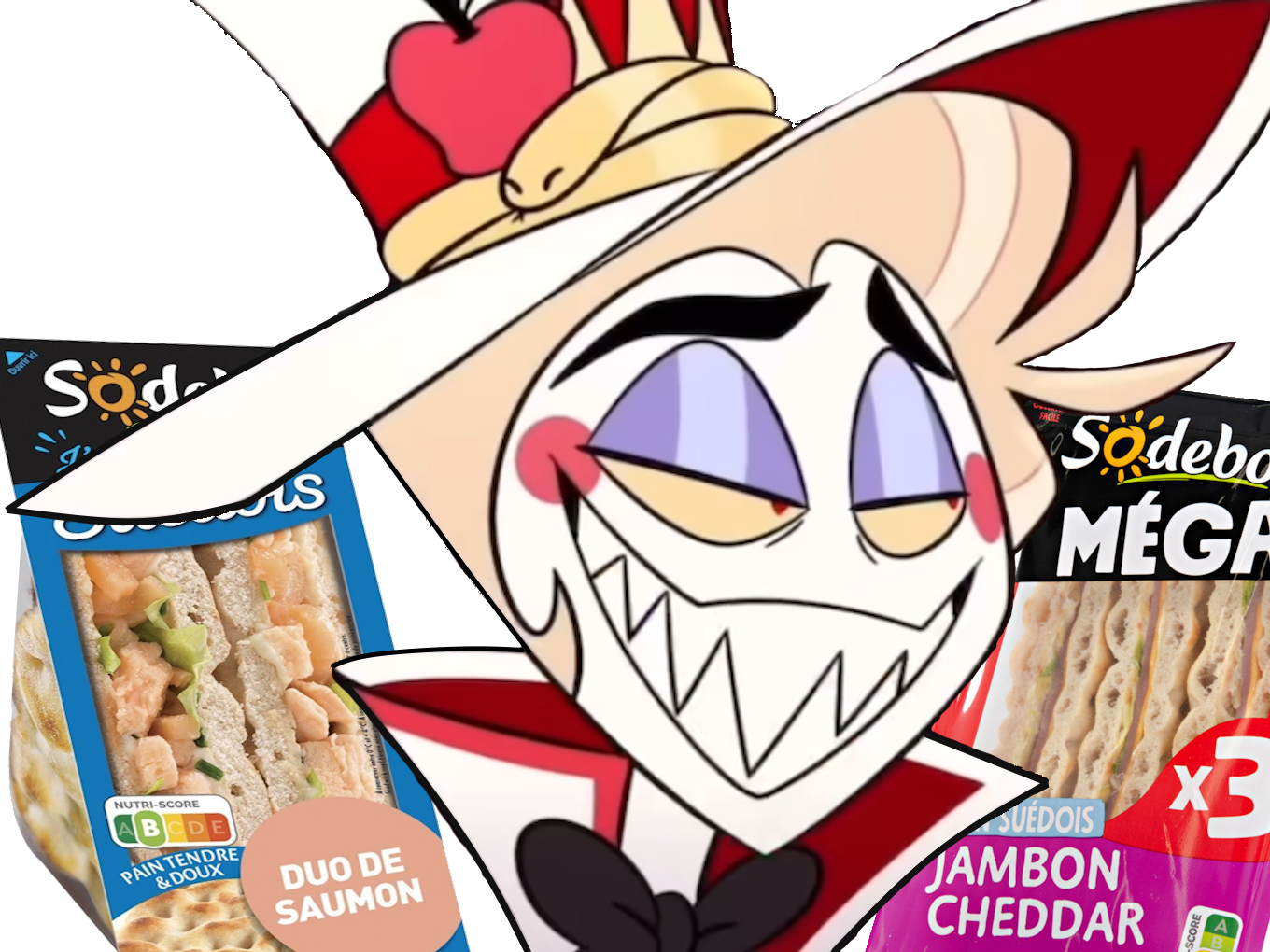 lucifer morningstar hazbin sourire sandwich
