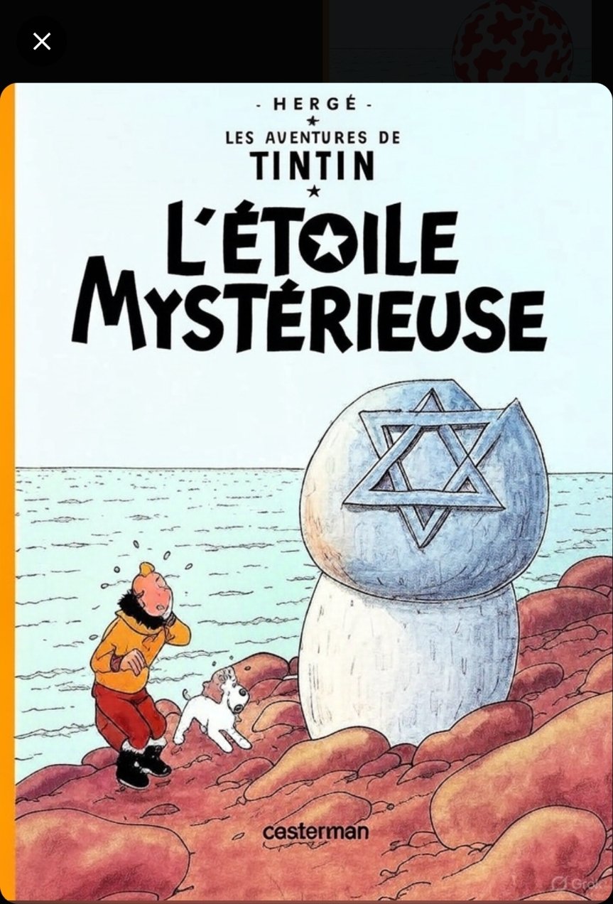 tintin juif sionistes parano herge belge etoile bd dessin soral complot fou grok