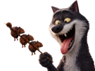 loup-pub-intermarche-ecureuil-brochette-barbeuk-faim-dalle-manger-eat-carnivore-viande-gourmand-langue