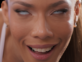 femme yeux blanc possedee demon succube sourire revulse levrette salope orgasme joui jouir