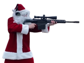 noel pere nahel flingue arme gun fusil fete lunette barbe joyeux bonnet sniper tir tireur