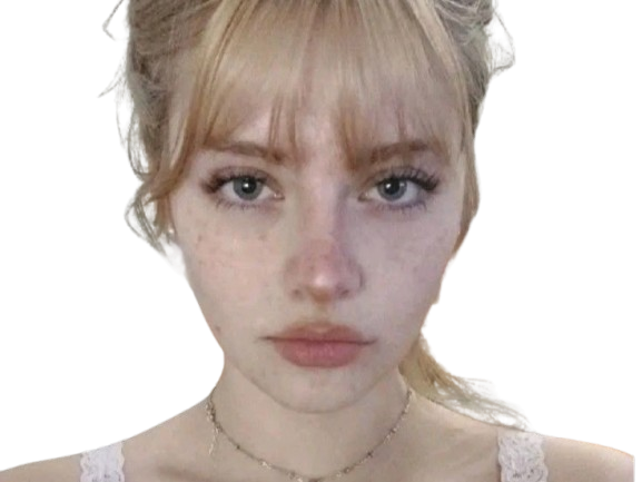 fille femme meuf de face visage regard percant concentree concentration serieux serieuse droit yeux knifos