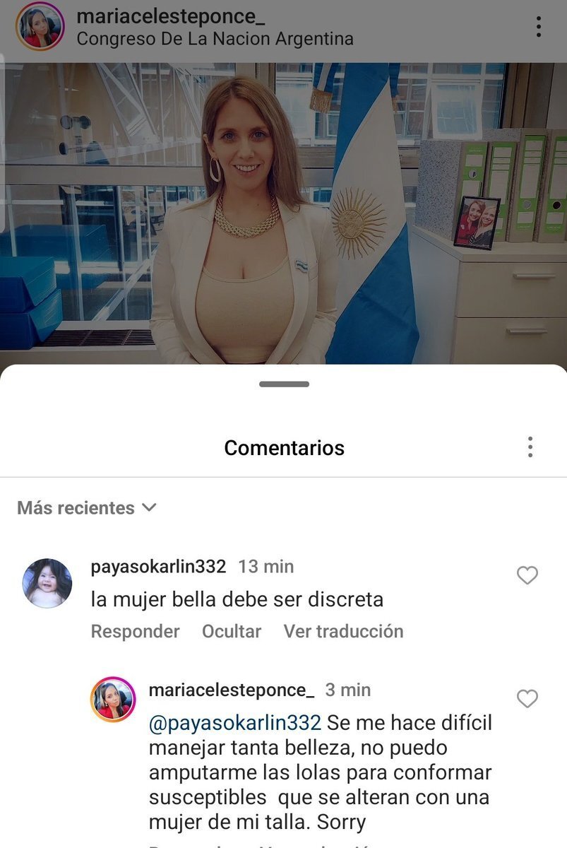 maria celeste ponce milei deputee argentine milf 10 bzez seins politique insta reponse frustration 00000