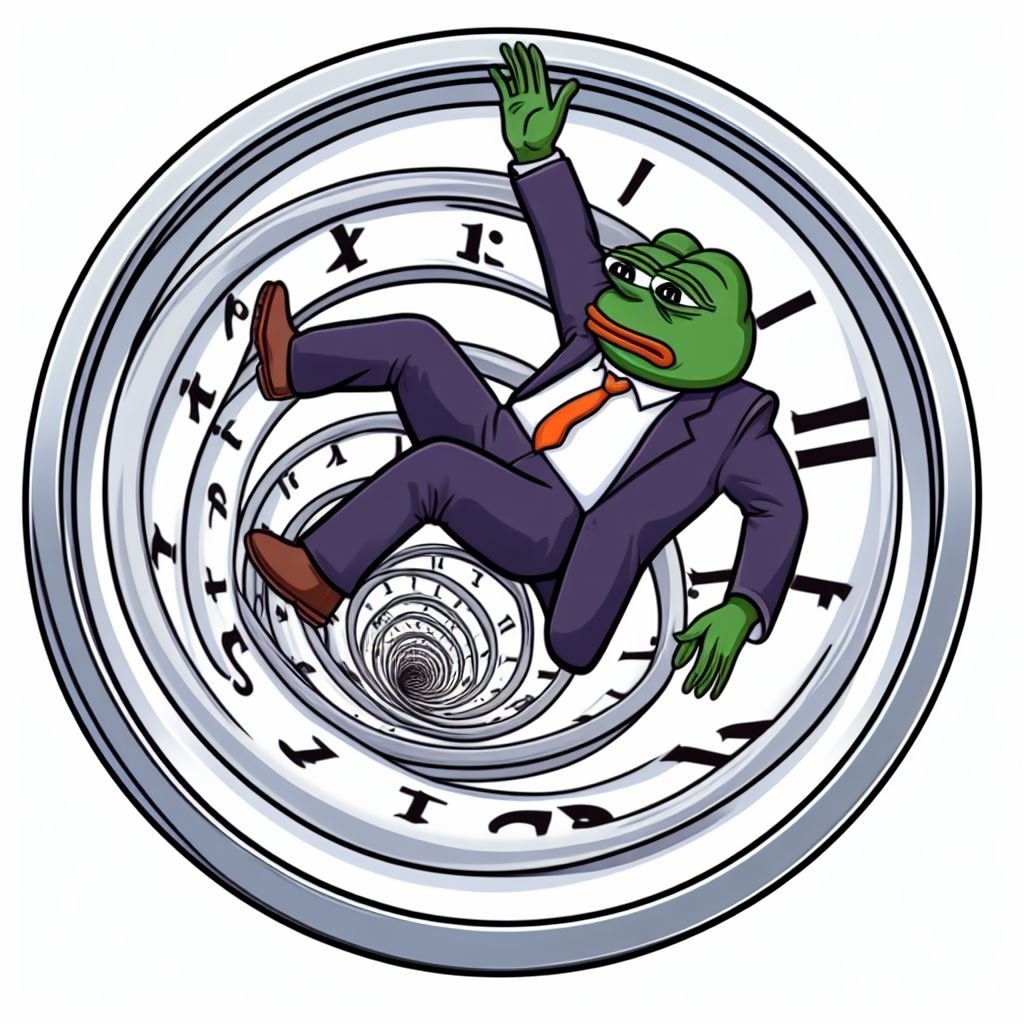 pepe the frog boucle esclave montre clock zinzin travail temps repetition bureau