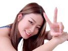 stardom-hina-catch-joshi-japon-combattante-azur-deux-doigts-signe-noel-soeur-shimotsuke-sourire-joyeux