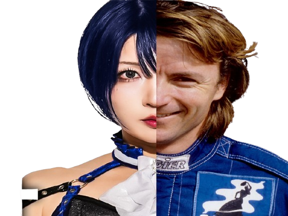 stardom f1 saori anou rene arnoux bleu catch joshi ligier gitanes victoire artiste france japon