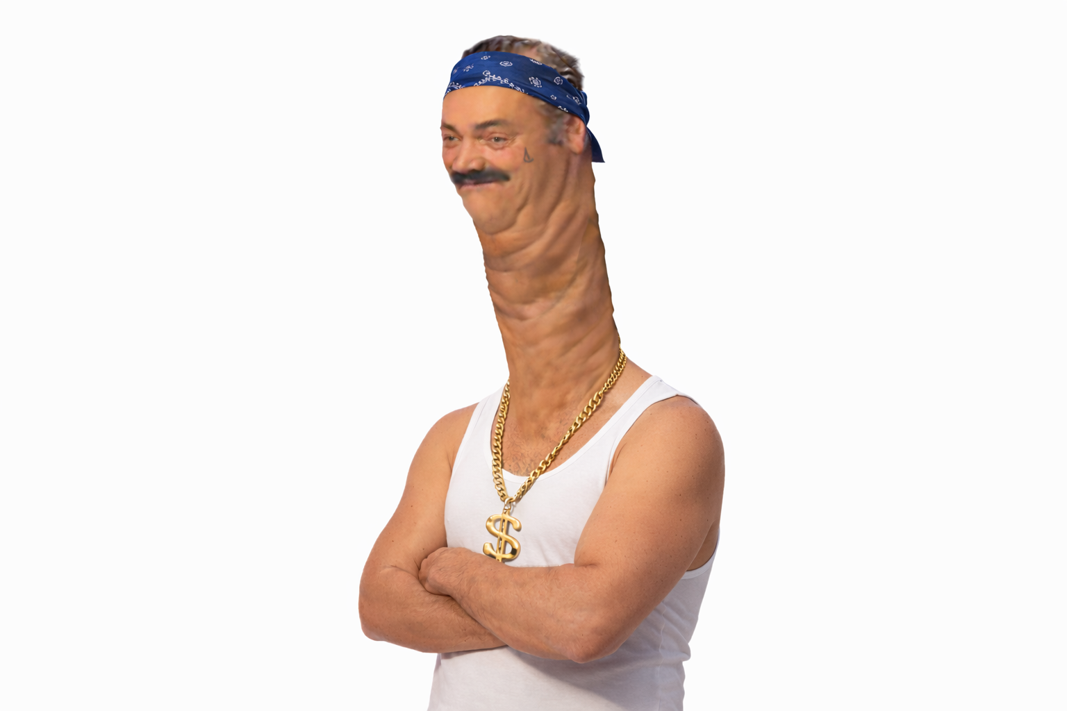 gang gangsta chance rap criminel cou nuque style debardeur bandana