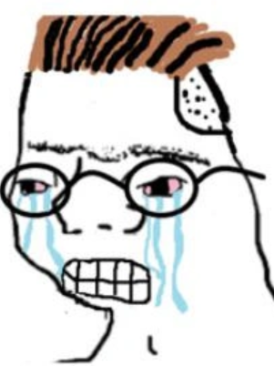 geek triste rage roux lunette wojack stickers pleure low attardin debile