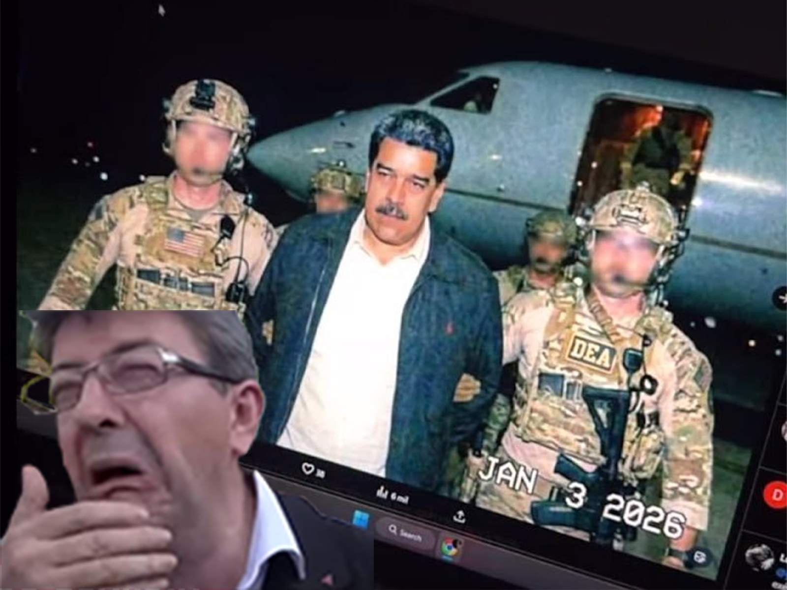 melenchon merluche chiale miaule maduro narcotrafiquant arrete trump usa lfi pls gauche