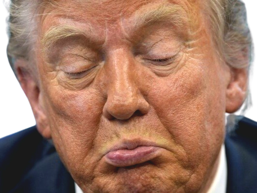 trump triste sad donald bouche pitie empathie chaud les pauvres mince oups oops aie knifos