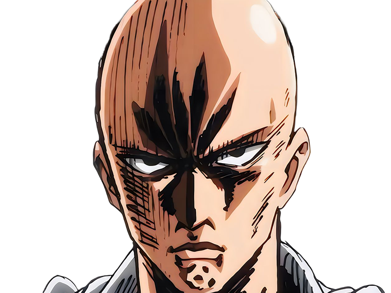 saitama chauve one punch man anime heros sai muran cape protagoniste manga