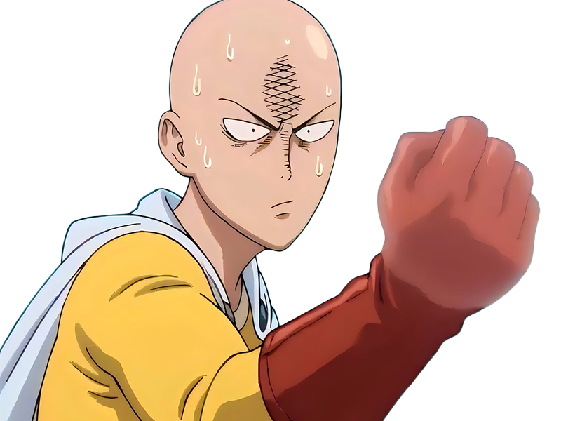 saitama chauve one punch man anime heros sai muran cape protagoniste manga