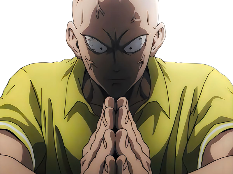 saitama chauve one punch man anime heros sai muran cape protagoniste manga