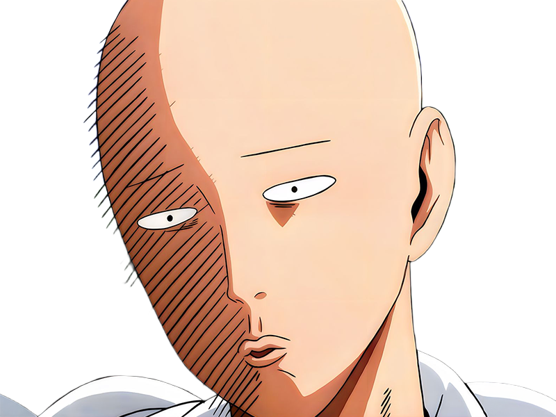 saitama chauve one punch man anime heros sai muran cape protagoniste manga