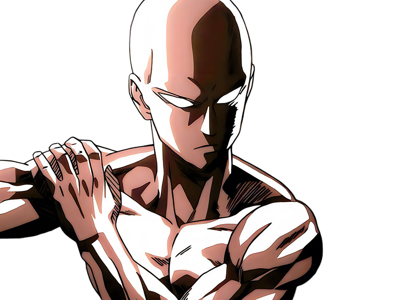 saitama chauve one punch man anime heros sai muran cape protagoniste manga