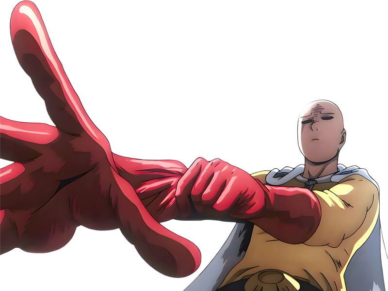 saitama chauve one punch man anime heros sai muran cape protagoniste manga