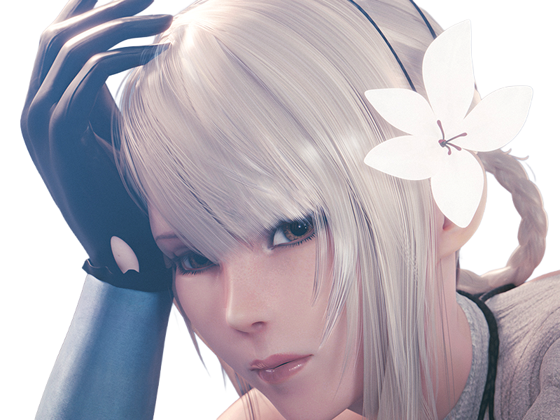 kaine nier replicant ver122474487139 replicants jeu video japonais femme cheveux-blancs yeux-jaunes epeiste