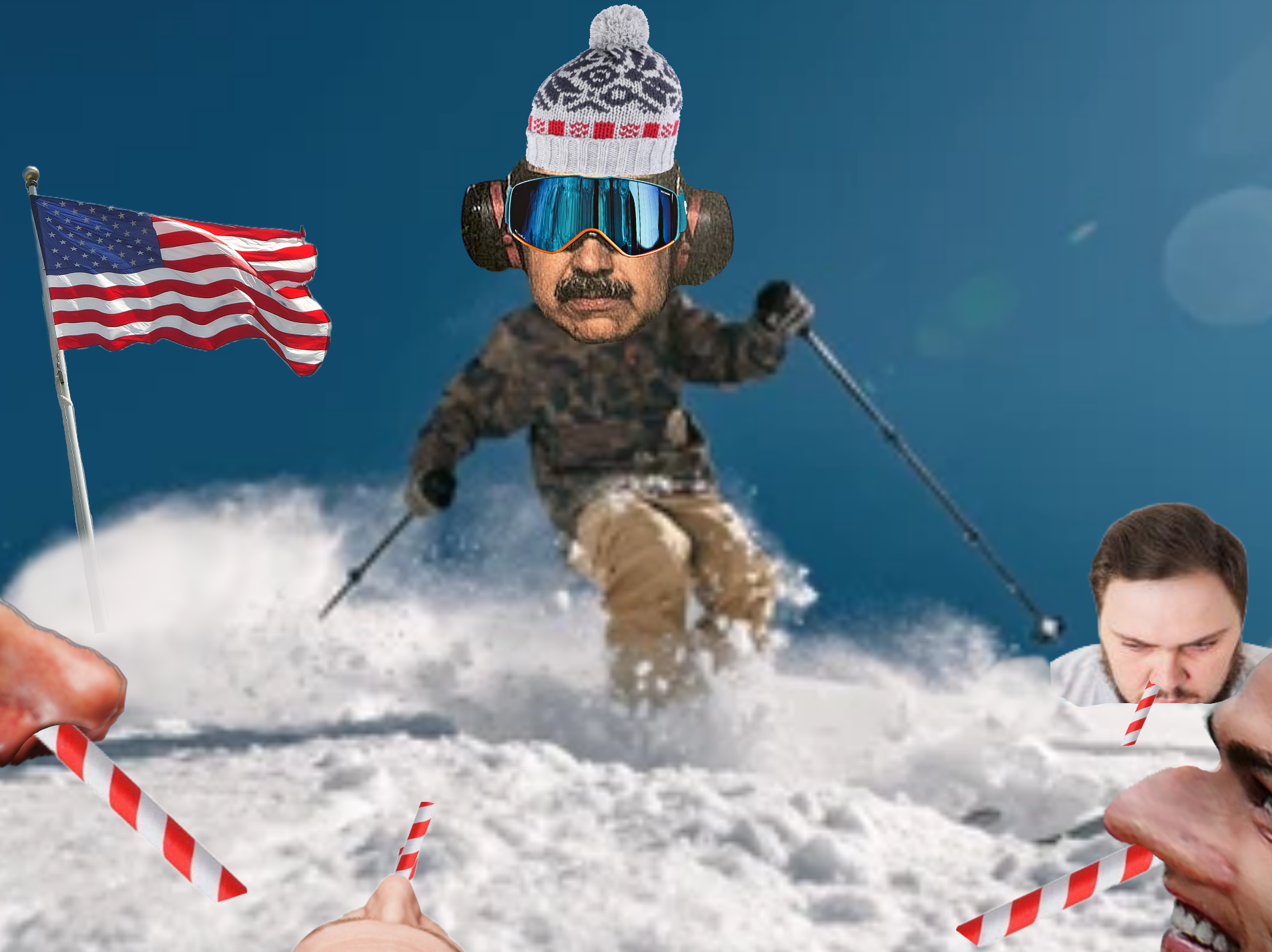 nicolas maduro venezuela ski cocaine cc usa etats unis drogue sniffer came toxicos poudre
