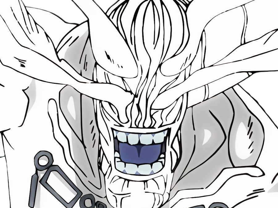 mahoraga makora general celeste impie jujutsu kaisen jjk anime manga familier technique-des-dix-ombres shikigami invocation monstre