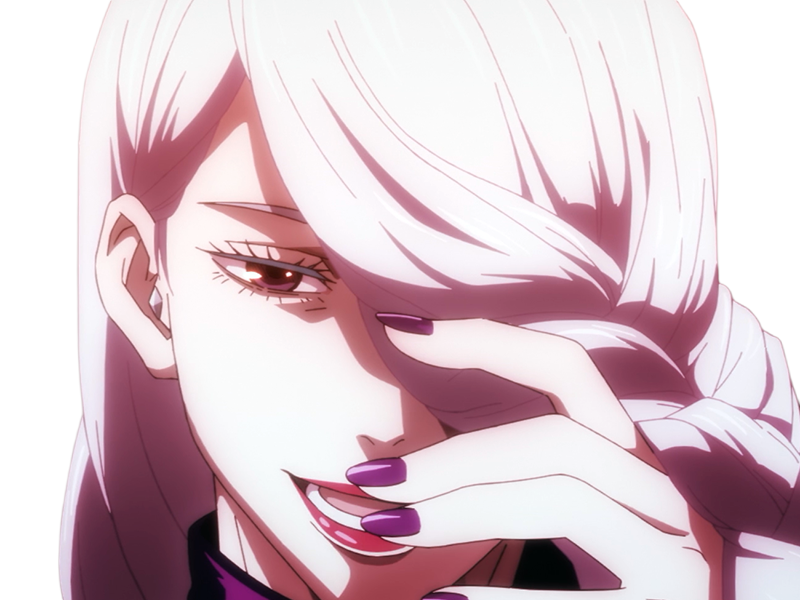 mei mei-mei exorciste classe-1 independante jujutsu-kaisen jjk anime manga waifu femme saison-2 cheveux-blancs yeux-violets venale