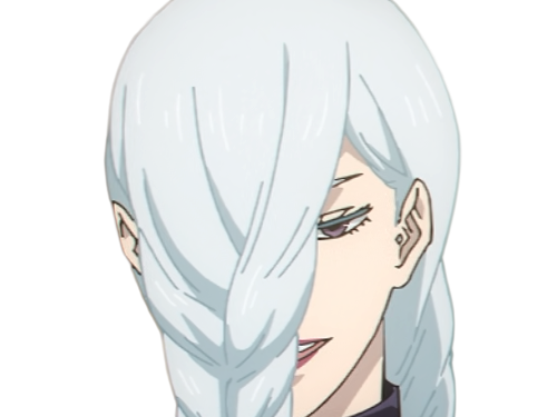 mei mei-mei exorciste classe-1 independante jujutsu-kaisen jjk anime manga waifu femme saison-2 cheveux-blancs yeux-violets venale