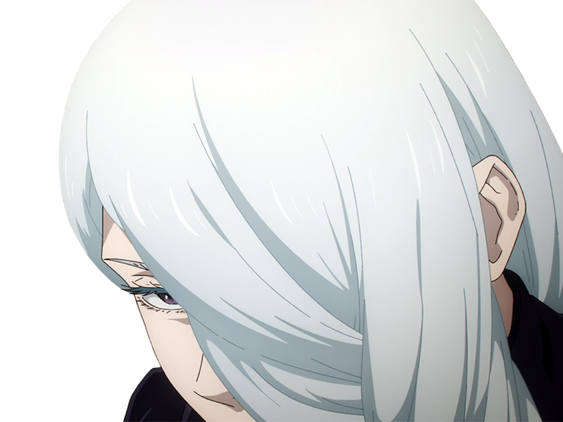 mei mei-mei exorciste classe-1 independante jujutsu-kaisen jjk anime manga waifu femme saison-2 cheveux-blancs yeux-violets venale