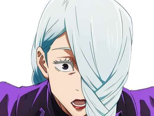 mei mei-mei exorciste classe-1 independante jujutsu-kaisen jjk anime manga waifu femme saison-2 cheveux-blancs yeux-violets venale